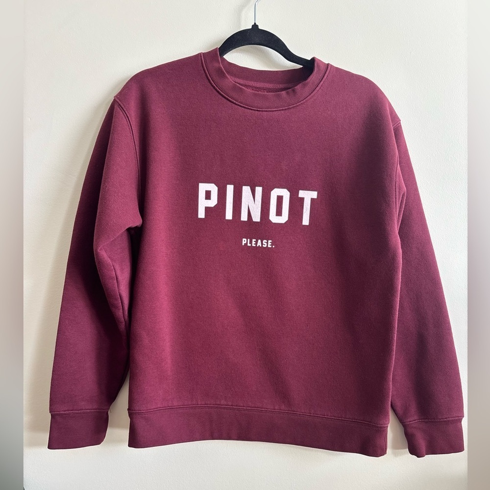 Brunette The Label Burgundy Crew Neck Sweater